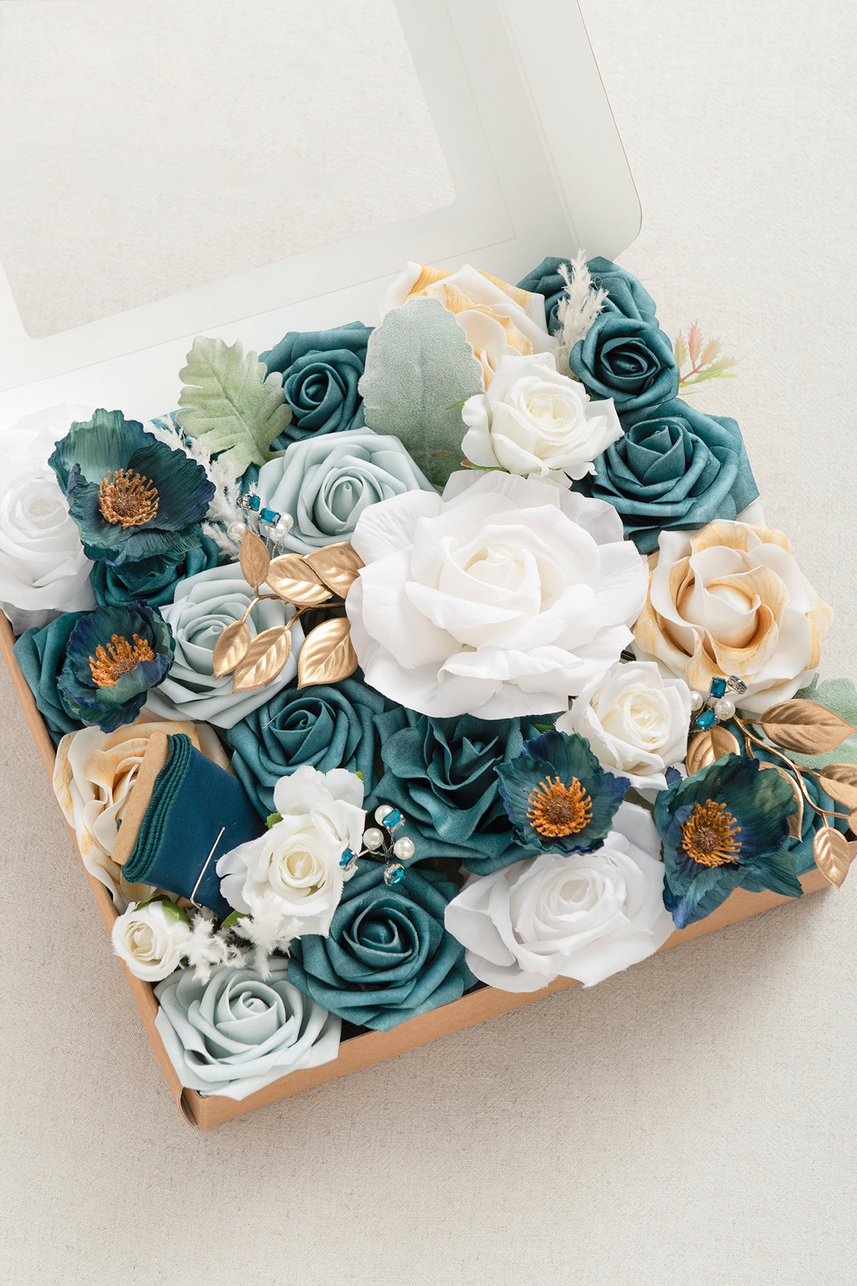 Moody Teal Designer Flower Boxes