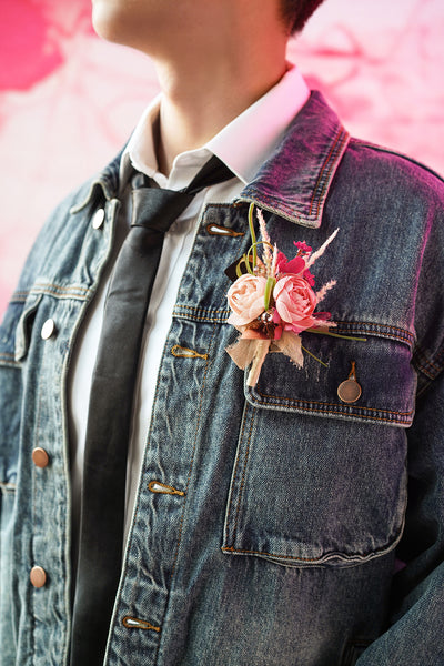 Boutonnieres in Valentine Magenta | Clearance