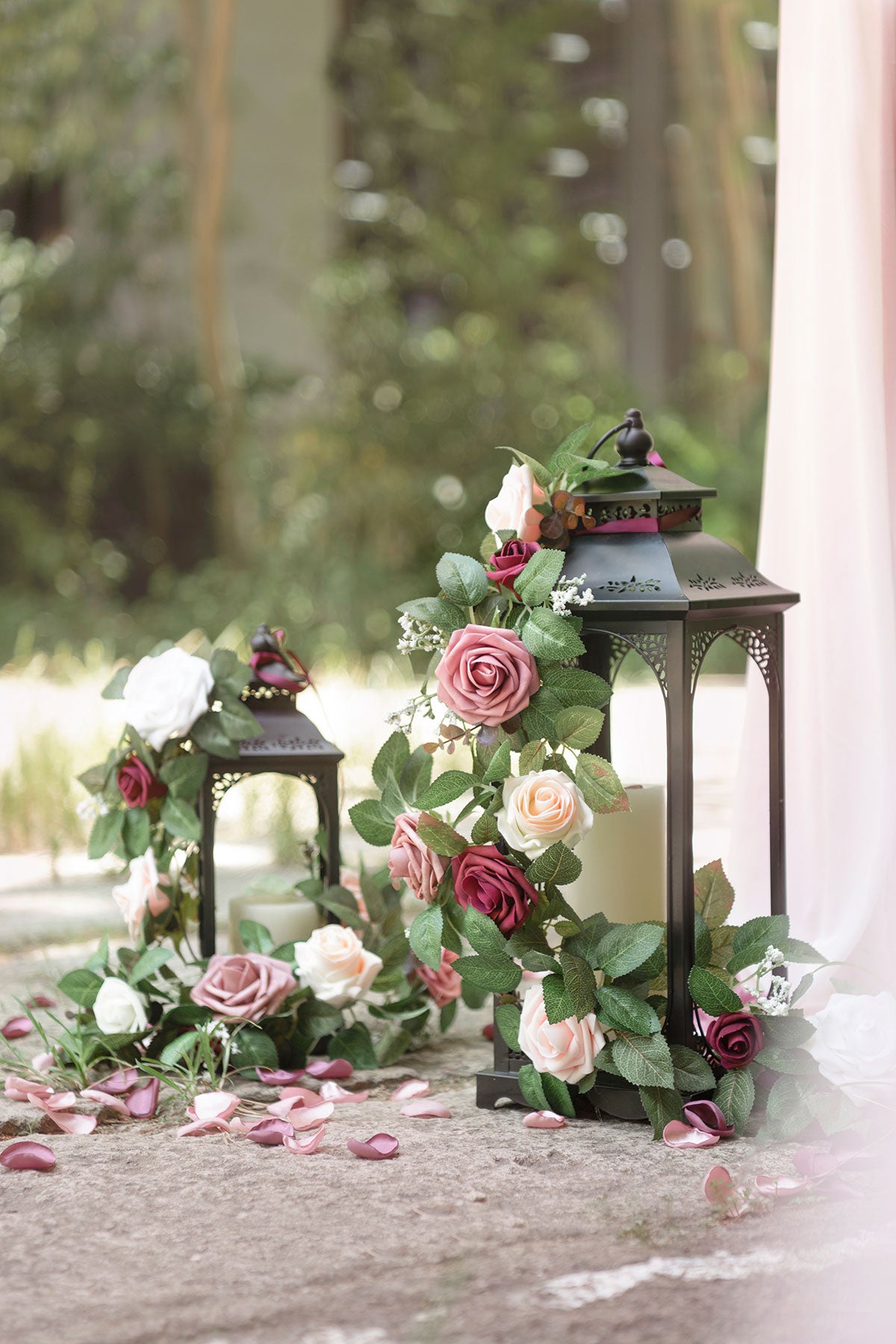 2ft Flower Garlands in Romantic Marsala