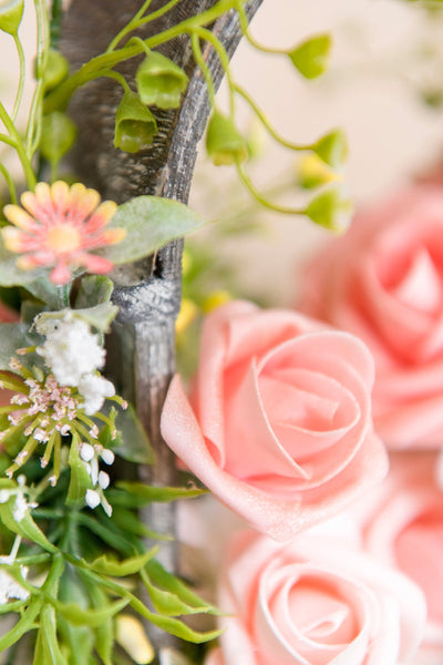 DIY Supporting Flower Boxes in Blush & Cream