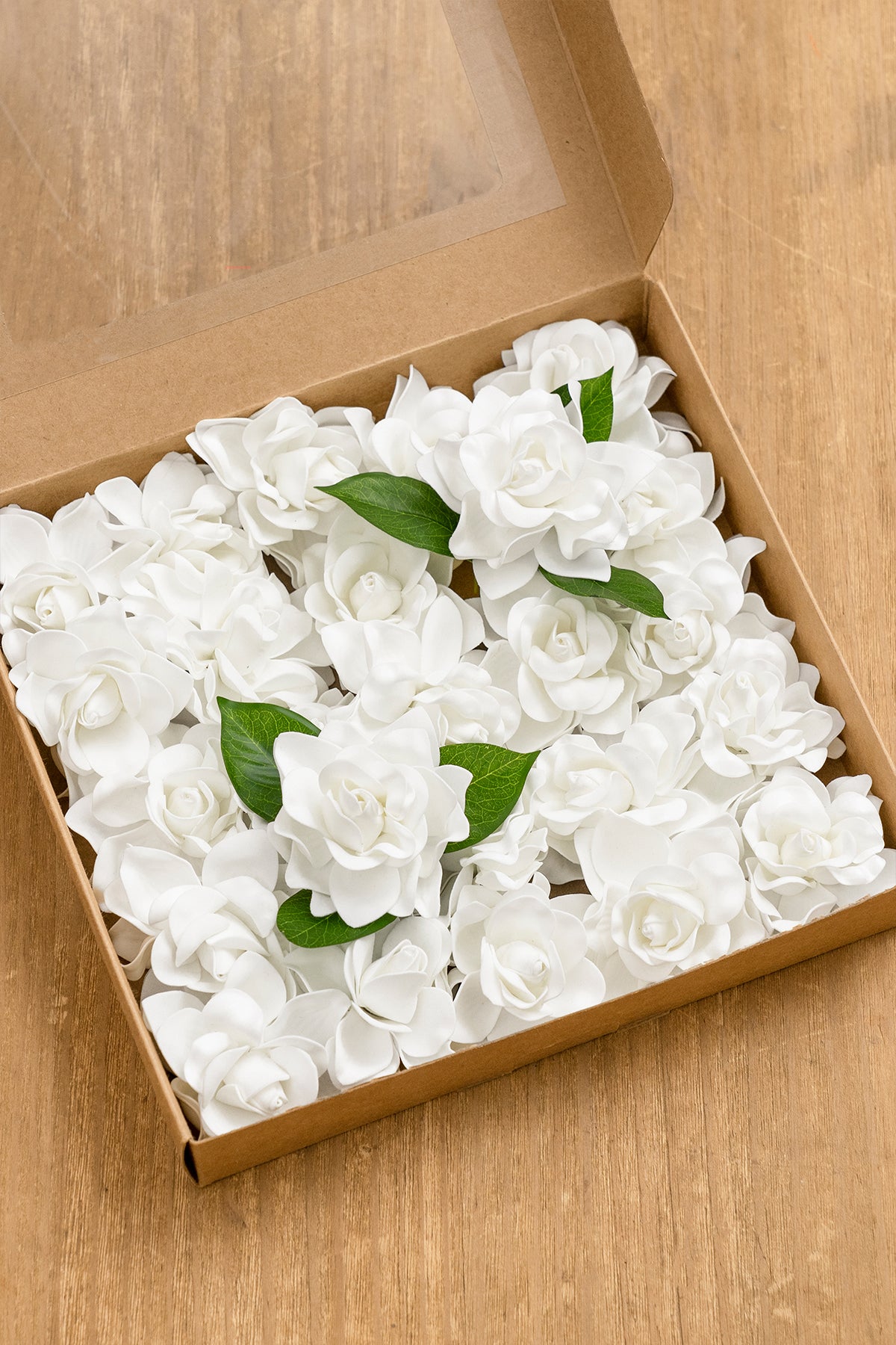 2.7" Foam Gardenia with Stem - 17 Colors