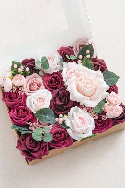 Burgundy & Marsala Designer Flower Boxes