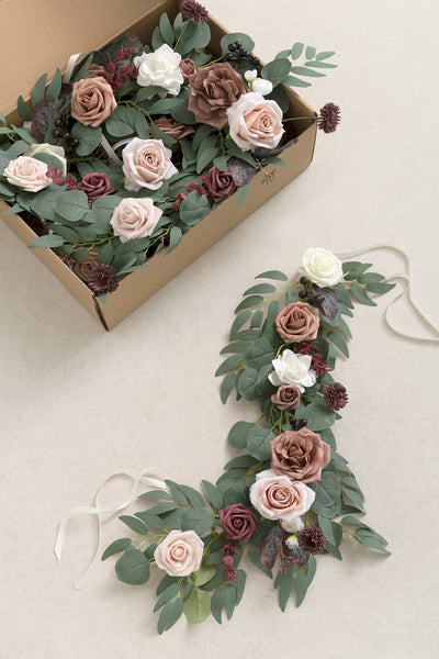 2ft Flower Garlands in Dusty Rose & Mauve