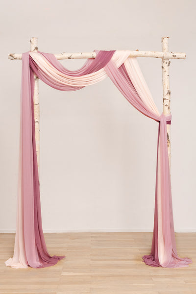 Wedding Arch Drapes in Dusty Rose & Navy