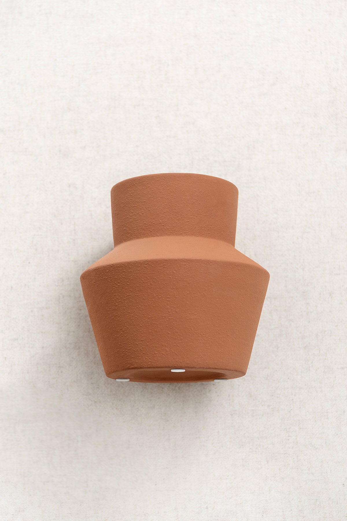 Ceramic Vase With Large Opening in Sunset Terracotta