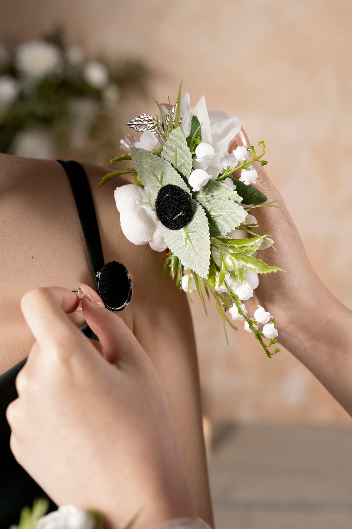 Wrist Corsages in May Lily & Olive