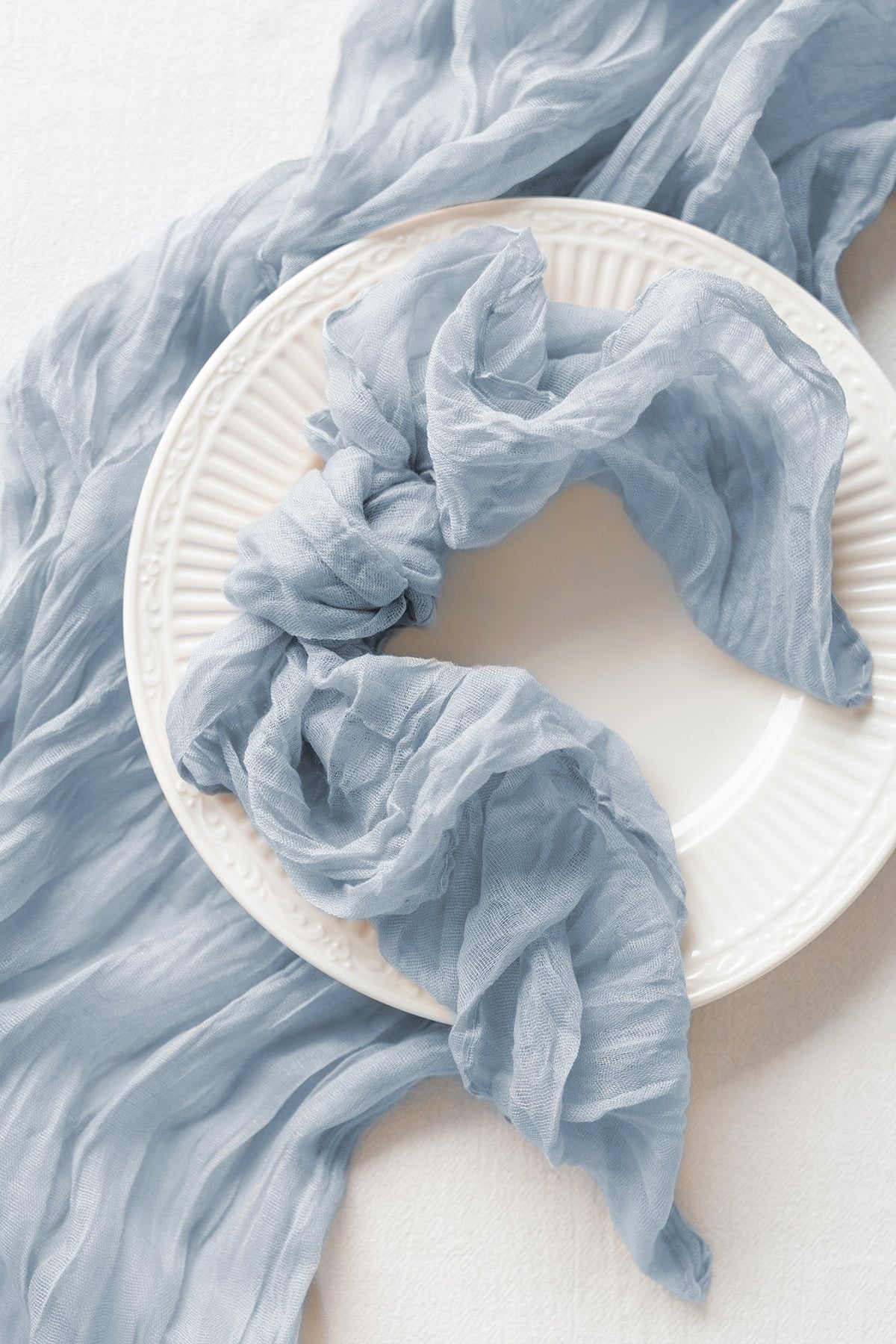 Cheesecloth Napkins for Reception in Dusty Blue