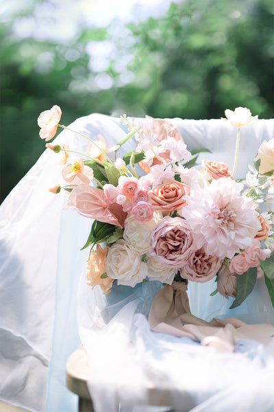 DIY Supporting Flower Boxes in Blush & Cream