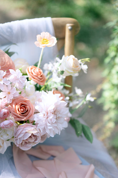 DIY Supporting Flower Boxes in Blush & Cream