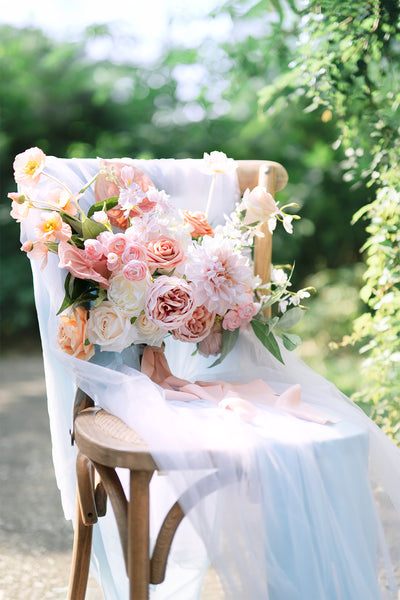 DIY Supporting Flower Boxes in Blush & Cream