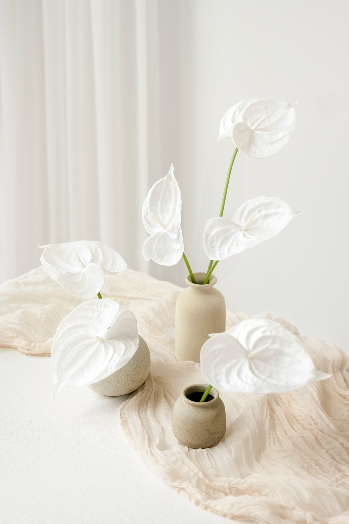 15" Anthurium Flowers with Stem