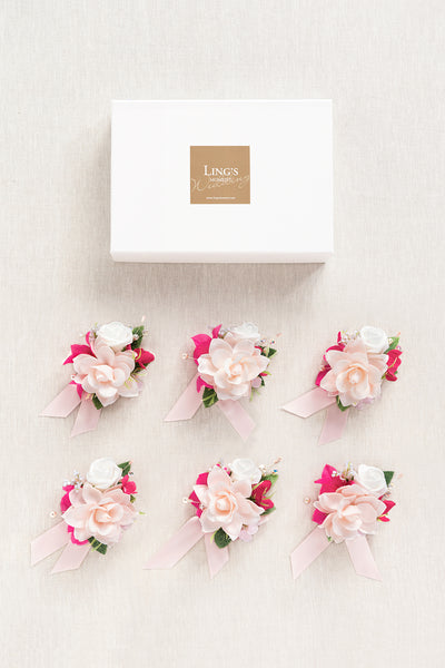 Wrist Corsages in Passionate Pink & Blush