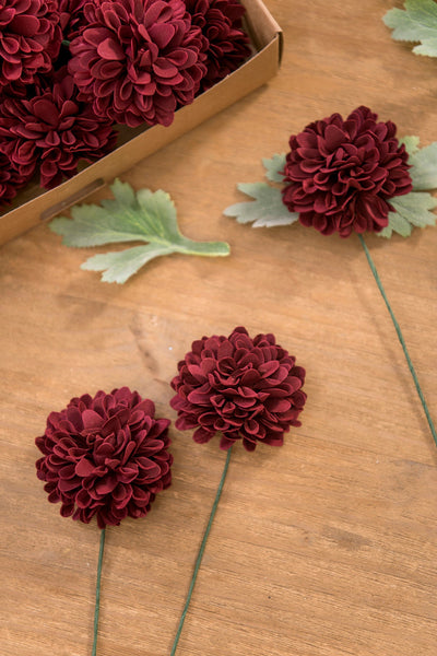 DIY Supporting Flower Boxes in Burgundy & Dusty Rose