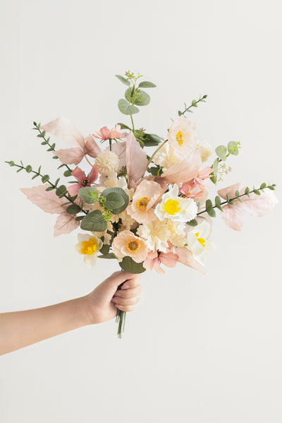 DIY Supporting Flower Boxes in Blush & Cream