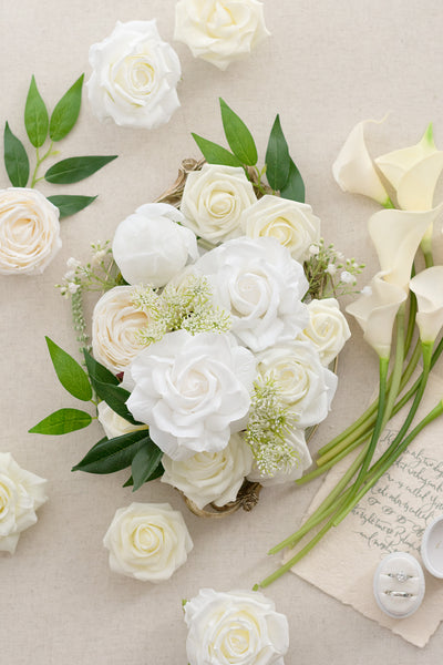 Natural White & Ivory Designer Flower Boxes
