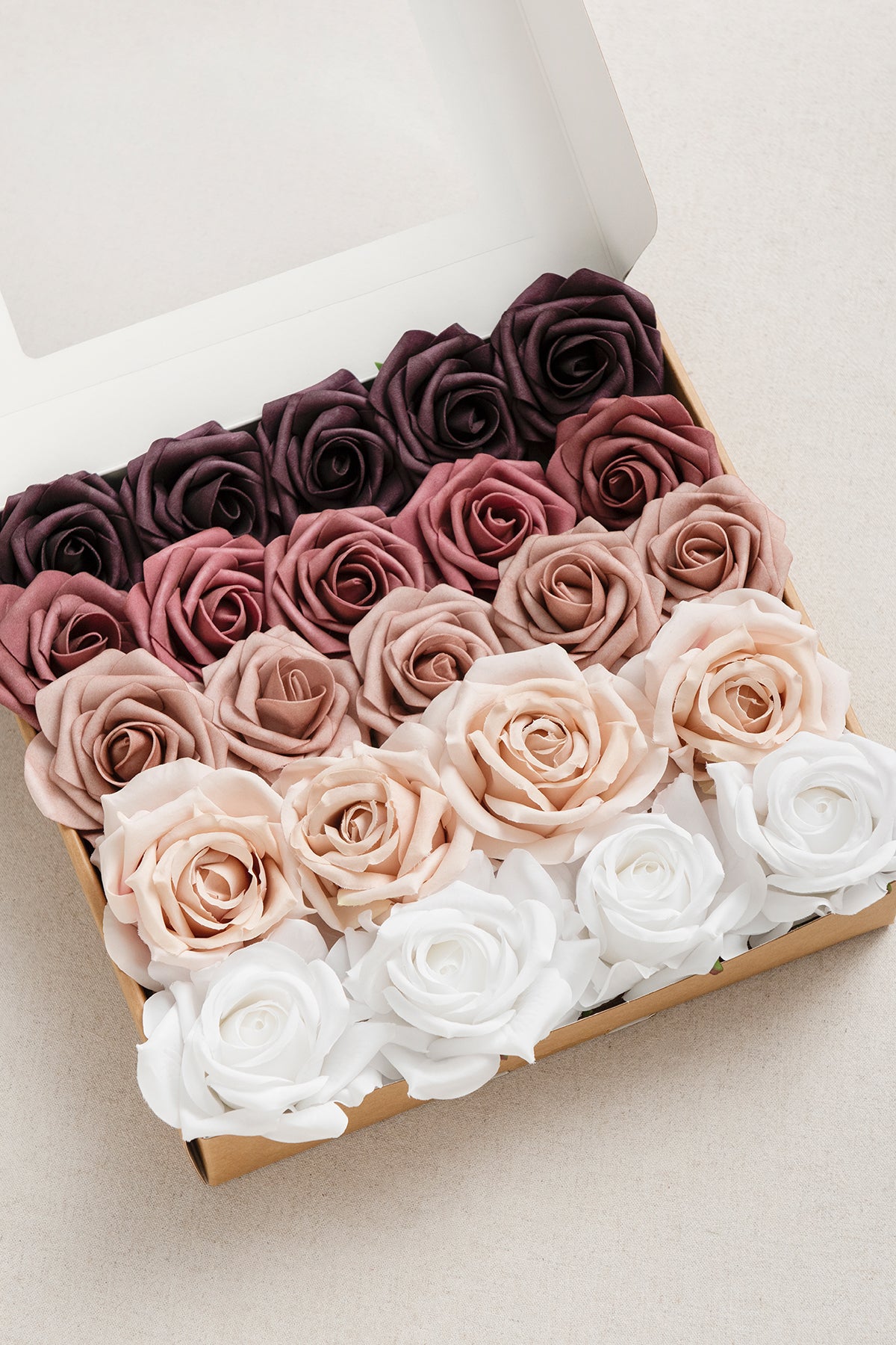 DIY Supporting Flower Boxes in Dusty Rose & Mauve