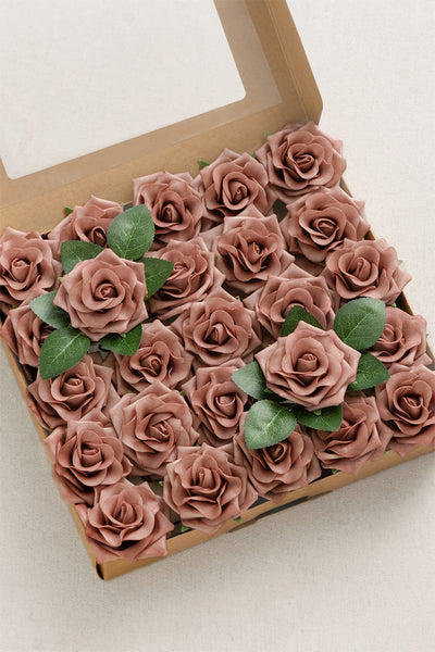 2.5" Foam Petite Avalanche Rose with Stem - 3 Colors
