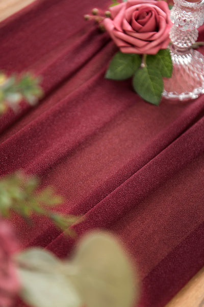 Romantic Sheer Table Runner 29“ w x 10ft/14ft