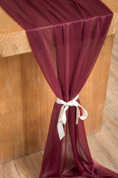 Romantic Sheer Table Runner 29“ w x 10ft/14ft