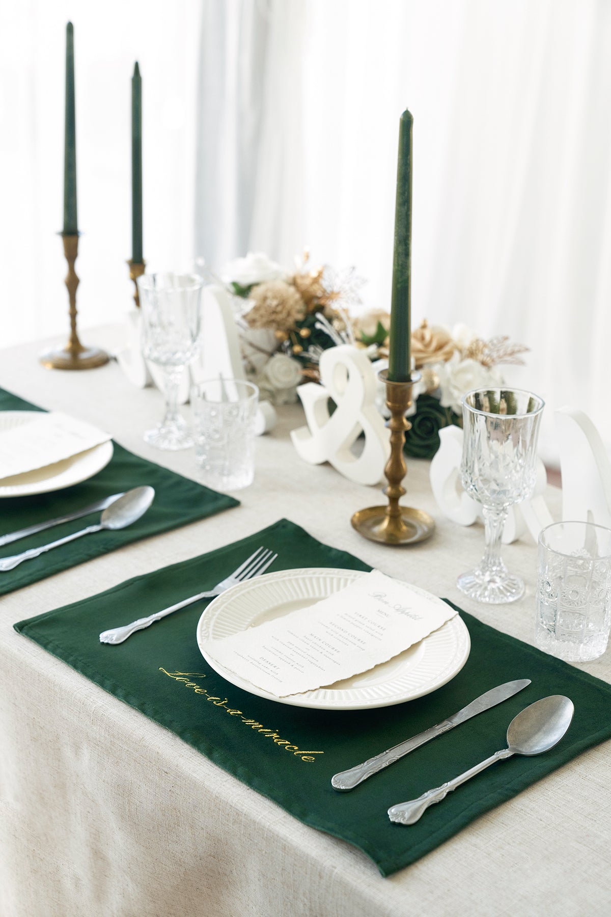 Placemats in Olive Green | Clearance