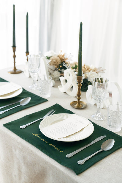 Placemats in Olive Green | Clearance