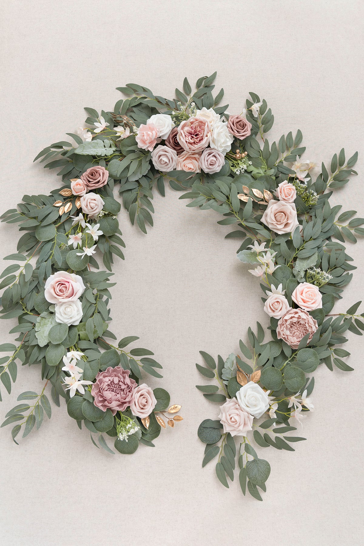 6ft Flower Garland in Dusty Rose & Cream