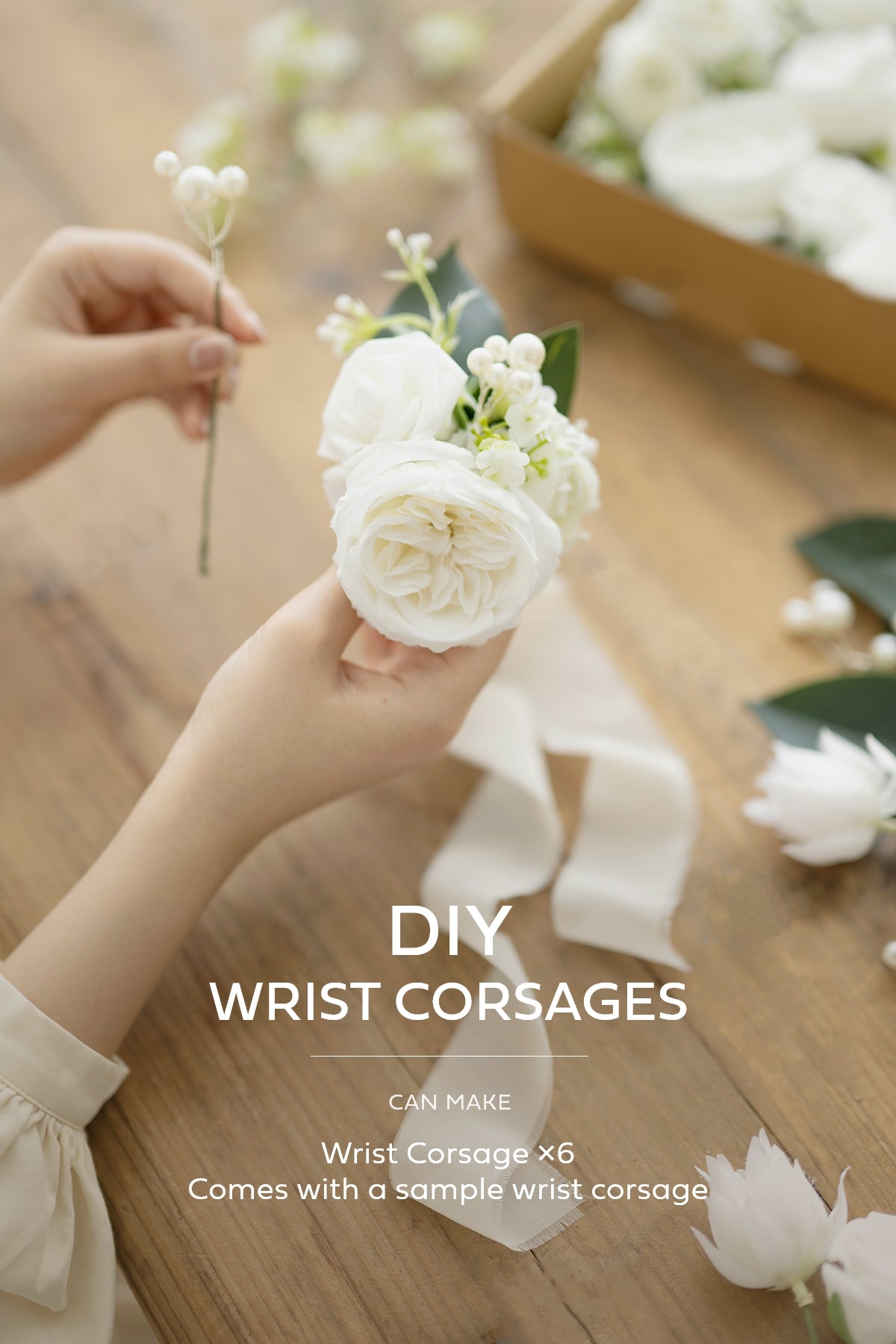 DIY Wedding Flower Packages in White & Sage