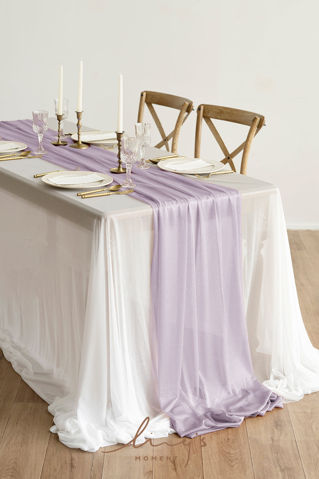 Romantic Sheer Table Runner 29“ w x 10ft/14ft