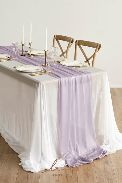 Romantic Sheer Table Runner 29“ w x 10ft/14ft