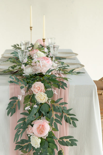 6ft Flower Garland in Blush & Cream