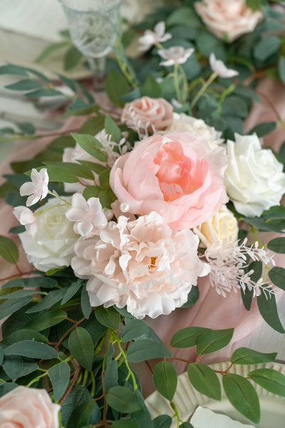 6ft Flower Garland in Blush & Cream