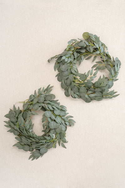 6ft Eucalyptus and Willow Leaf Greenery Garland