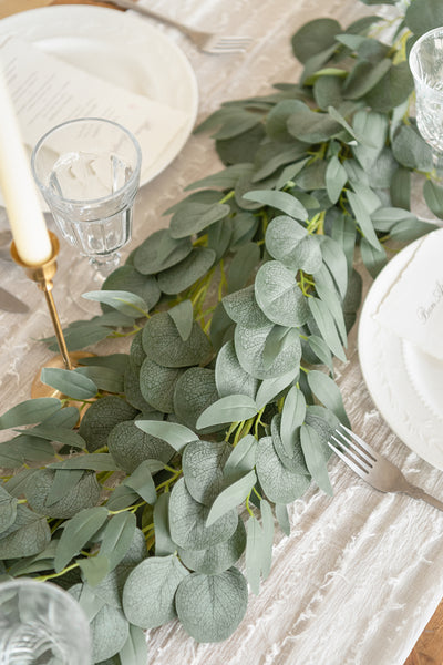 6ft Eucalyptus and Willow Leaf Greenery Garland