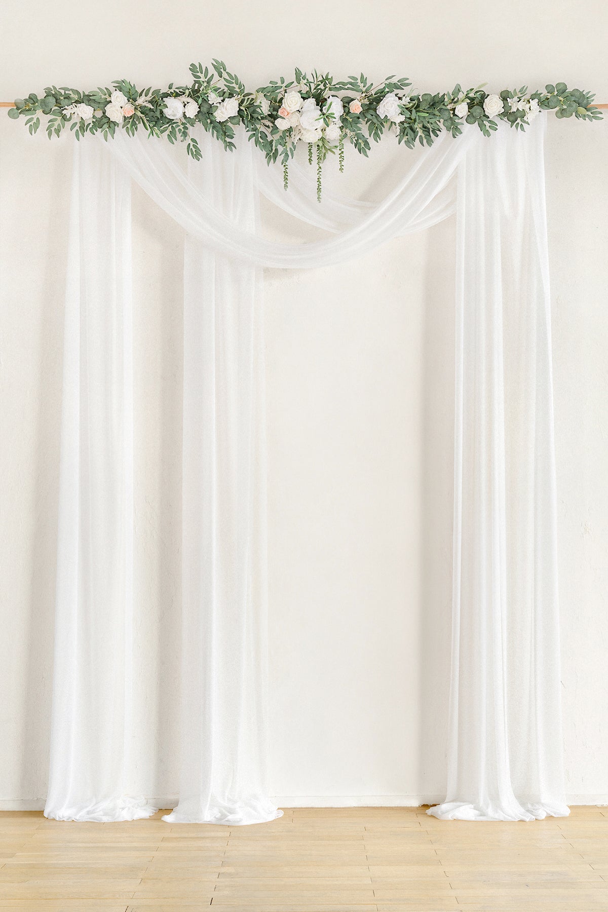 Wedding Arch Drapes in White & Sage