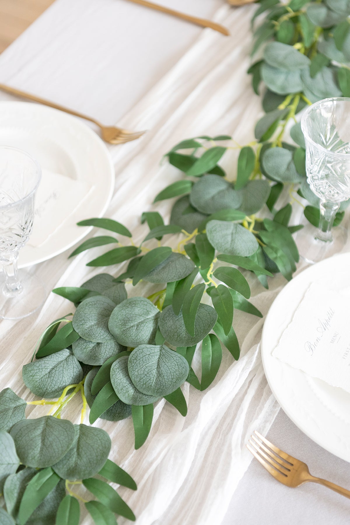 6ft Eucalyptus and Willow Leaf Greenery Garland