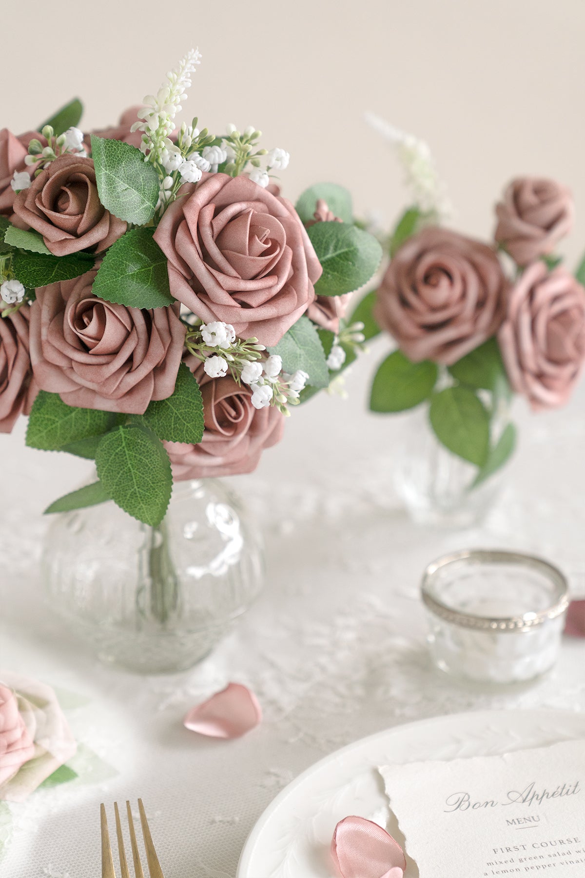 DIY Supporting Flower Boxes in Burgundy & Dusty Rose