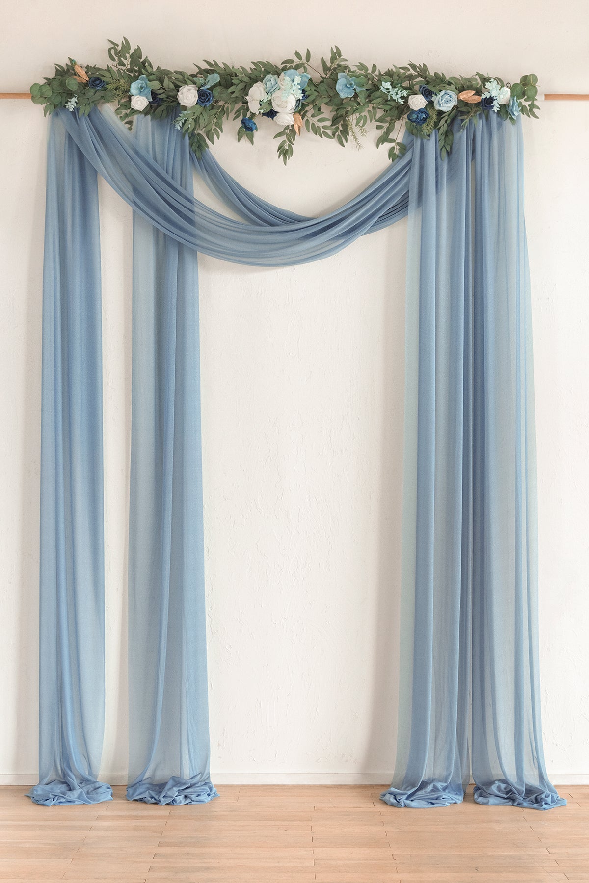 Wedding Arch Drapes in Dusty Blue & Navy