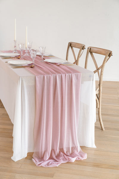 Table Linens in Dusty Rose & Mauve