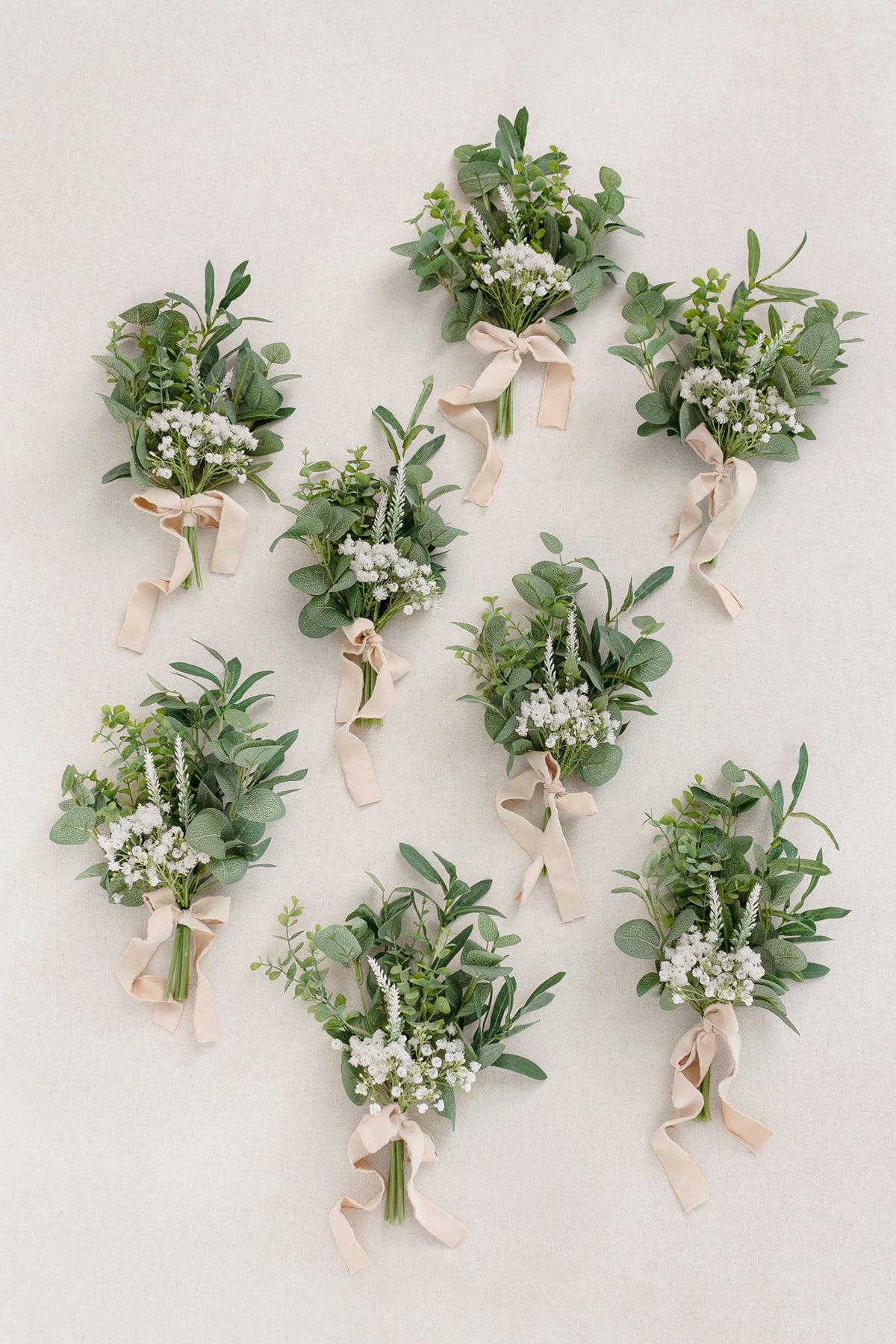 Greenery Wedding Aisle Chair Decorations in White & Sage