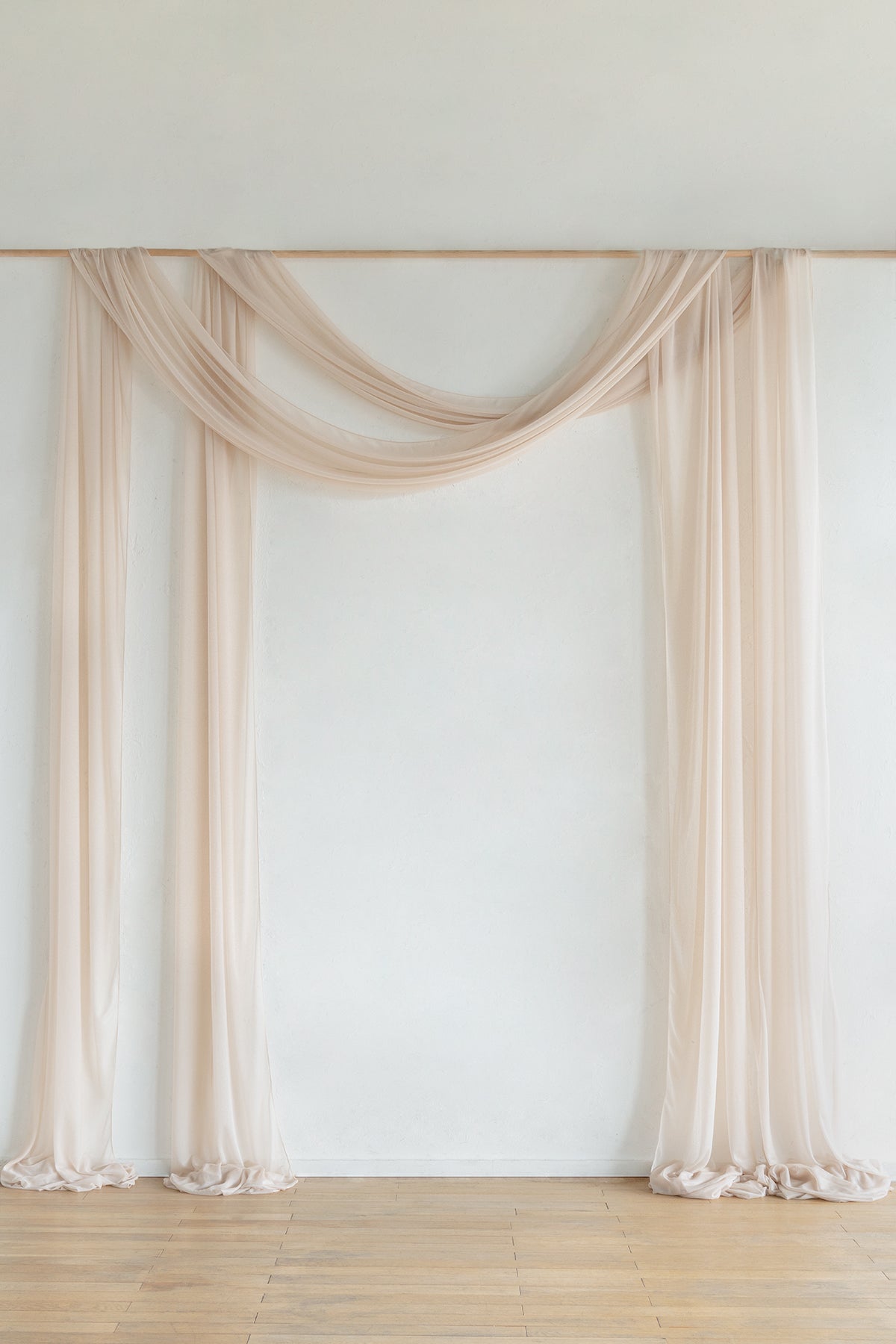2 Panels Sheer Wedding Arch Draping 30" w x 32ft