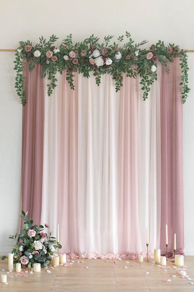 Wedding Backdrop Curtains in Dusty Rose