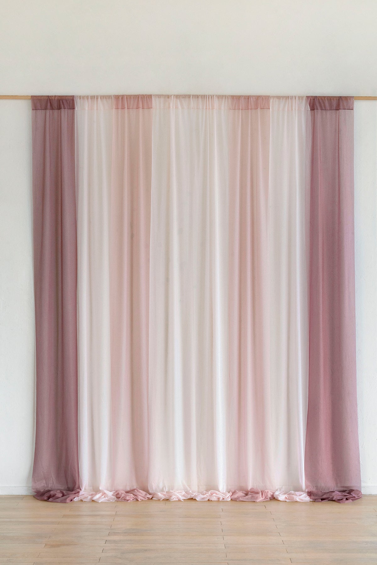 Sheer Backdrop Curtain Panels 14.5" x 10ft