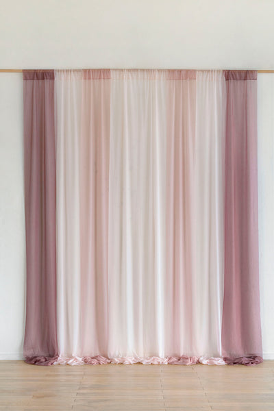Sheer Backdrop Curtain Panels 14.5" x 10ft