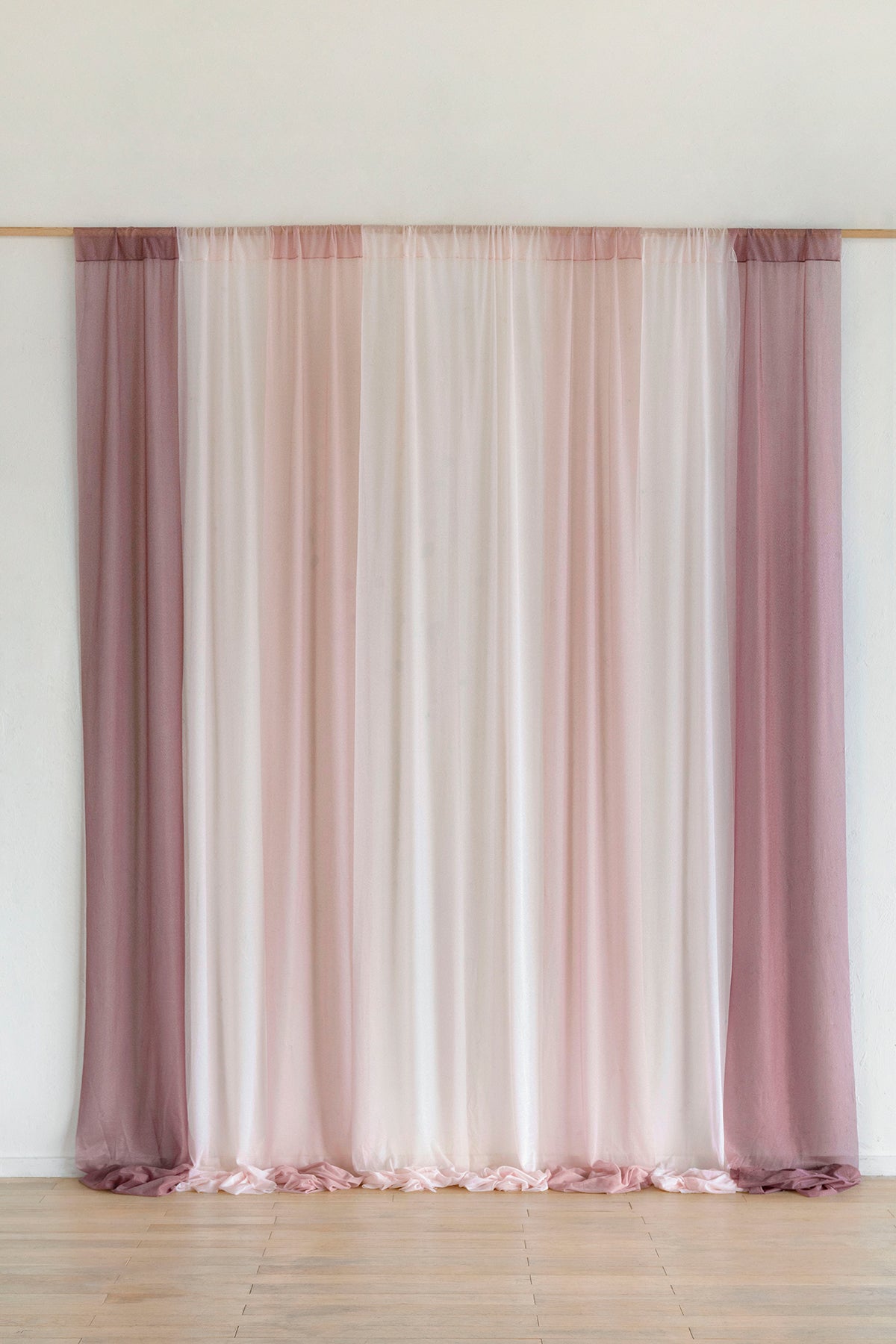 Wedding Backdrop Curtains in Dusty Rose