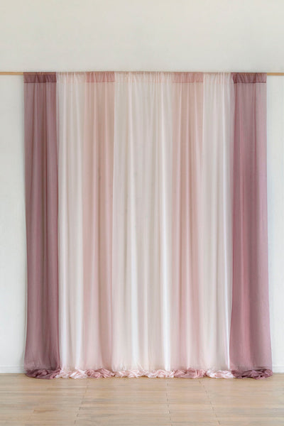 Wedding Backdrop Curtains in Dusty Rose & Navy