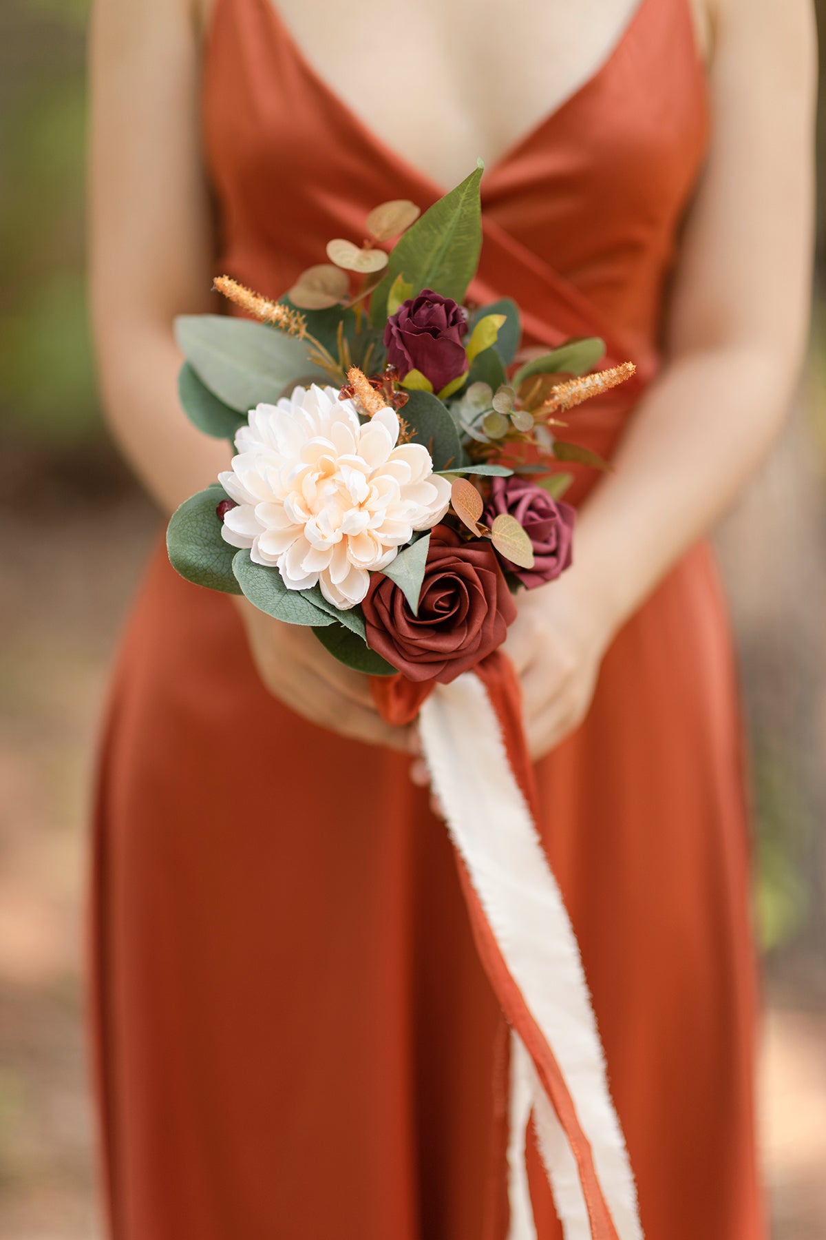 Bridesmaid Posy in Sunset Terracotta