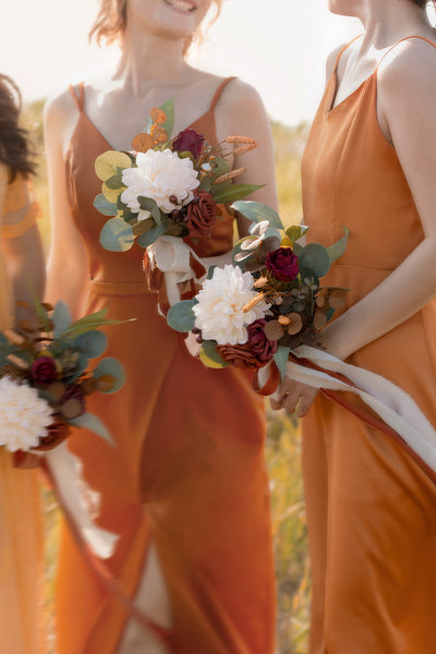 Bridesmaid Posy in Sunset Terracotta