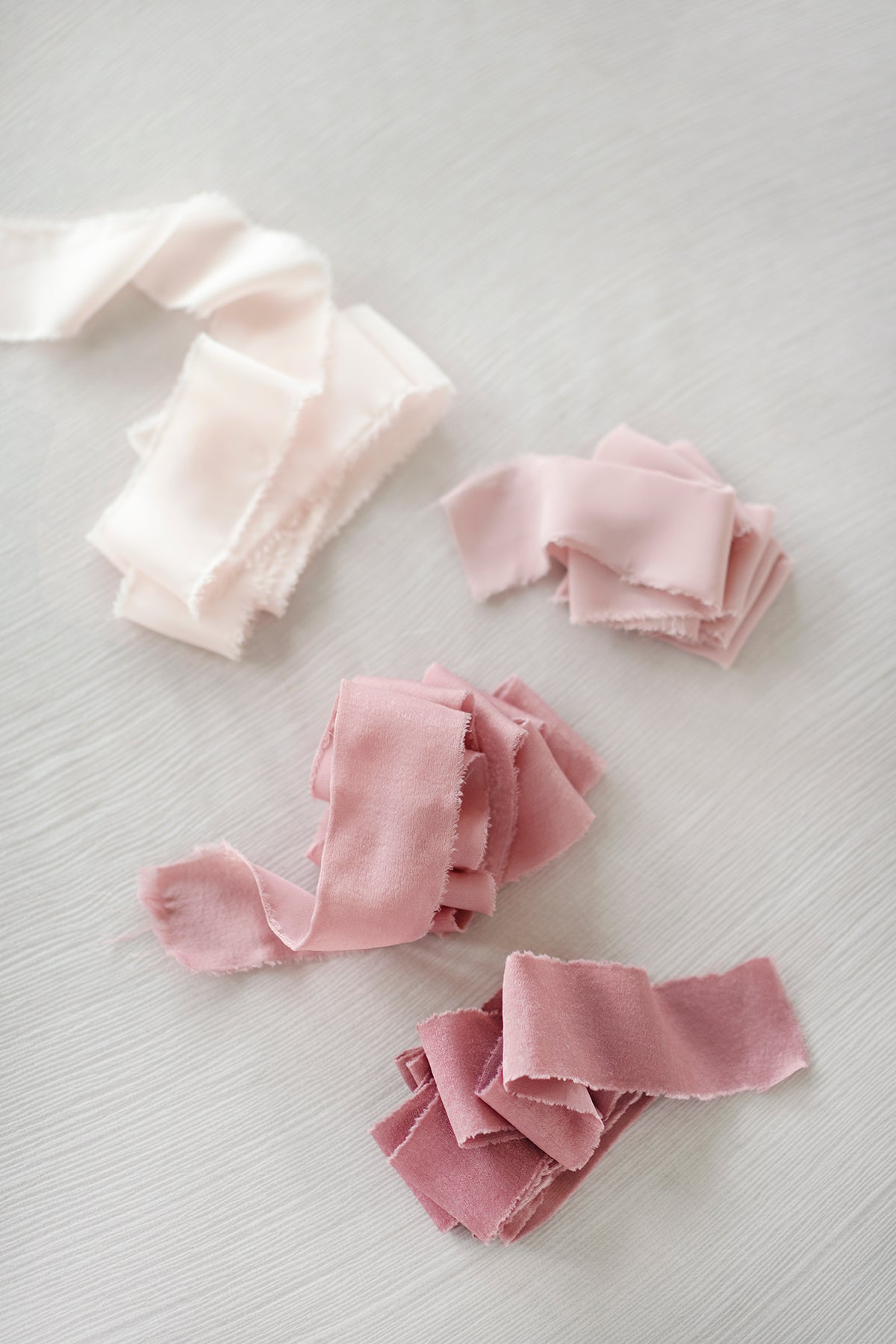 Handmade Frayed Edges Ribbon in Dusty Rose & Mauve – Ling's Moment