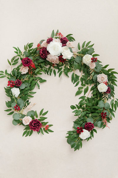 6ft Flower Garland in Romantic Marsala