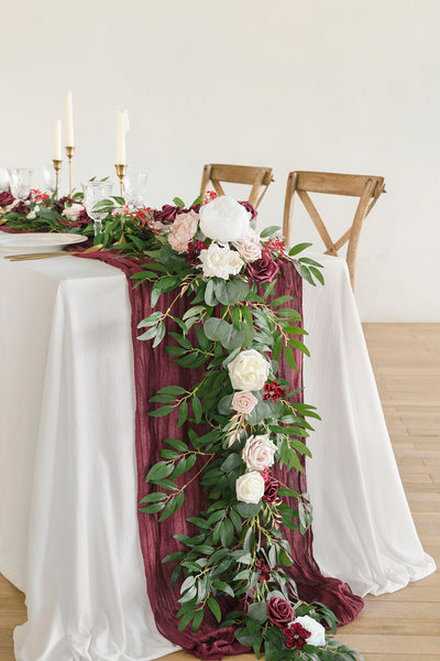 6ft Flower Garland in Romantic Marsala